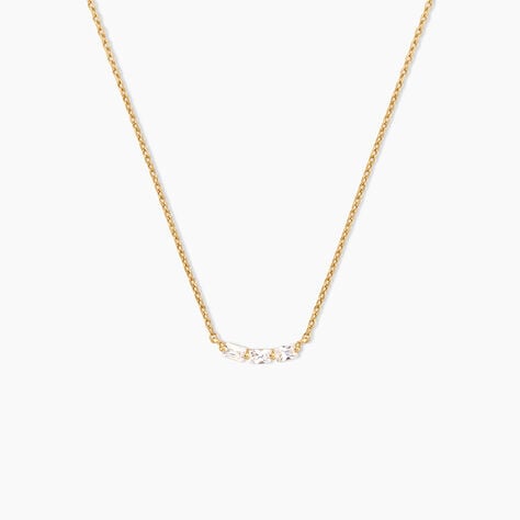Collier Isobel Plaqu&eacute; Or Jaune Oxyde De Zirconium - Colliers avec pierres Femme | Marc Orian