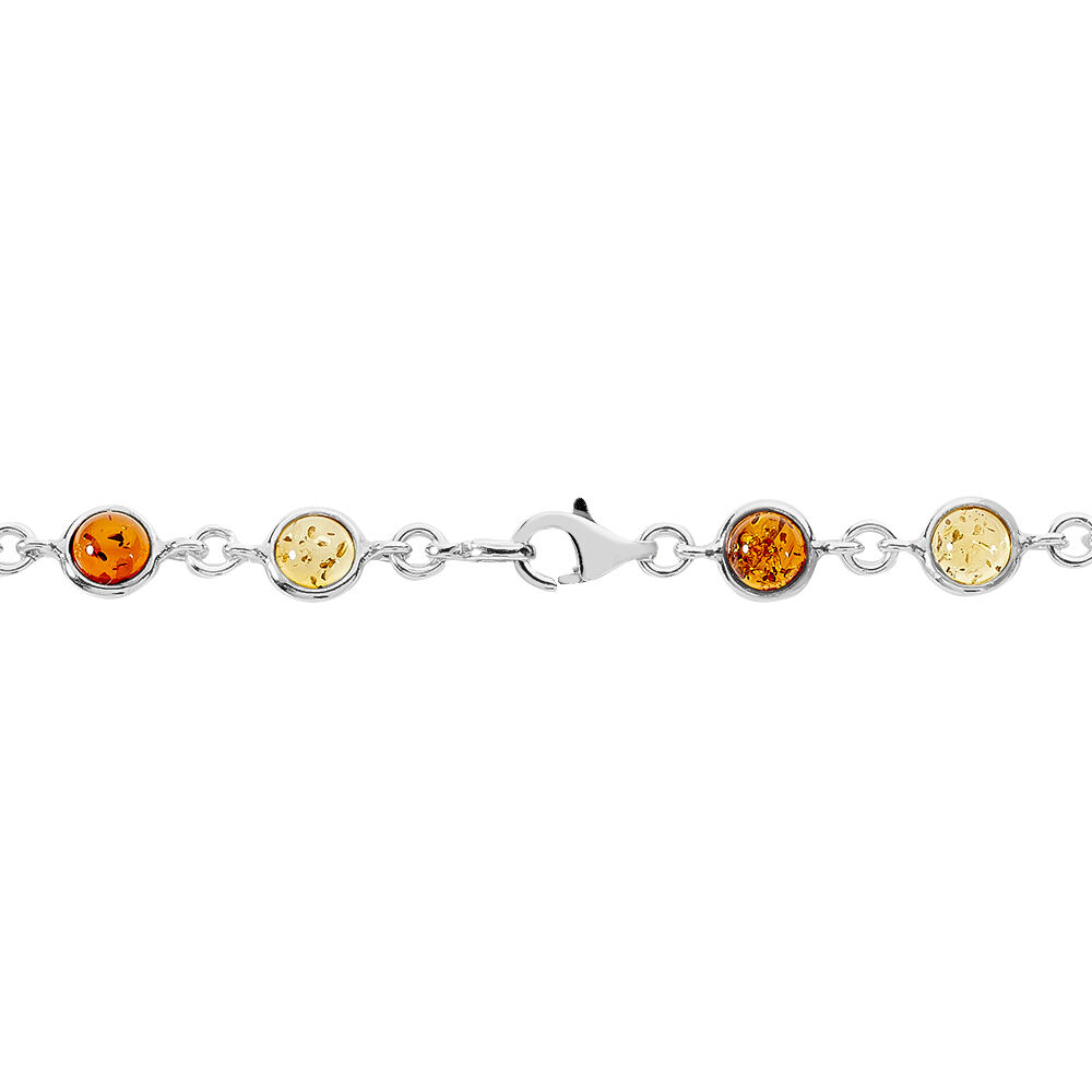 Bracelet Argent Blanc Rosalie Ambres - Bracelets Medailles Femme | Marc Orian