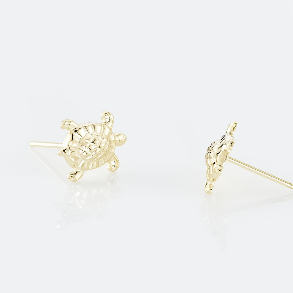 Boucles D'oreilles Puces Almahae Tortue Or Jaune - Puces Femme | Marc Orian