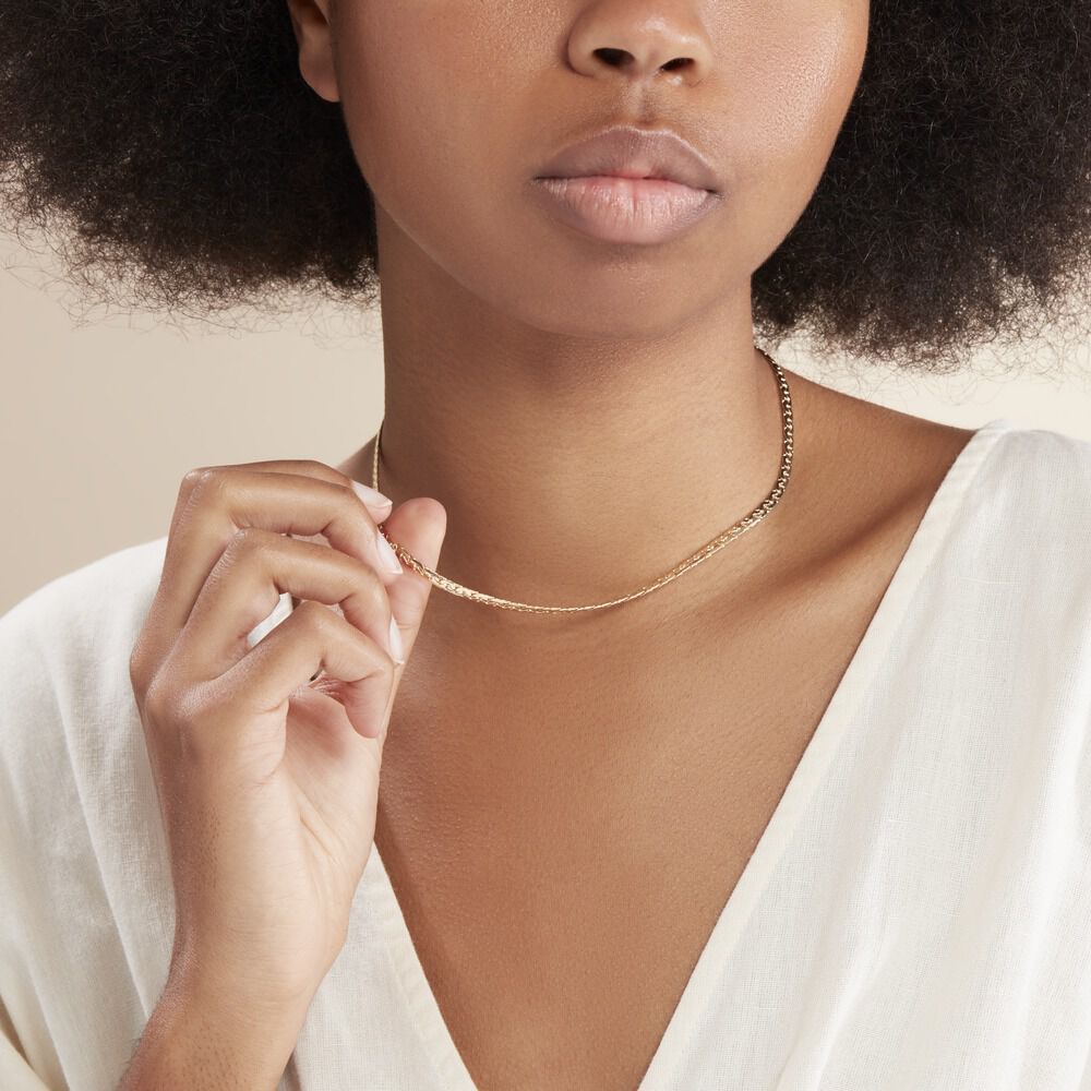 Collier Ivy Maille Haricot Or Jaune - Chaines Femme | Marc Orian
