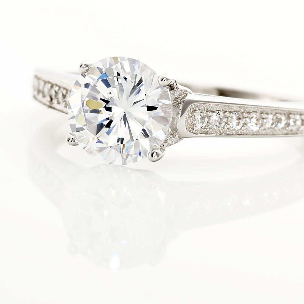 Bague Viky Argent Blanc Oxyde De Zirconium - Solitaires Femme | Marc Orian
