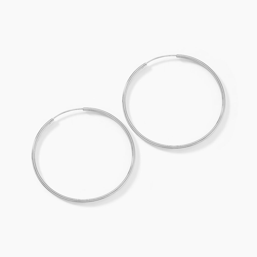Créoles Argent Blanc Olympia - Créoles Femme | Marc Orian