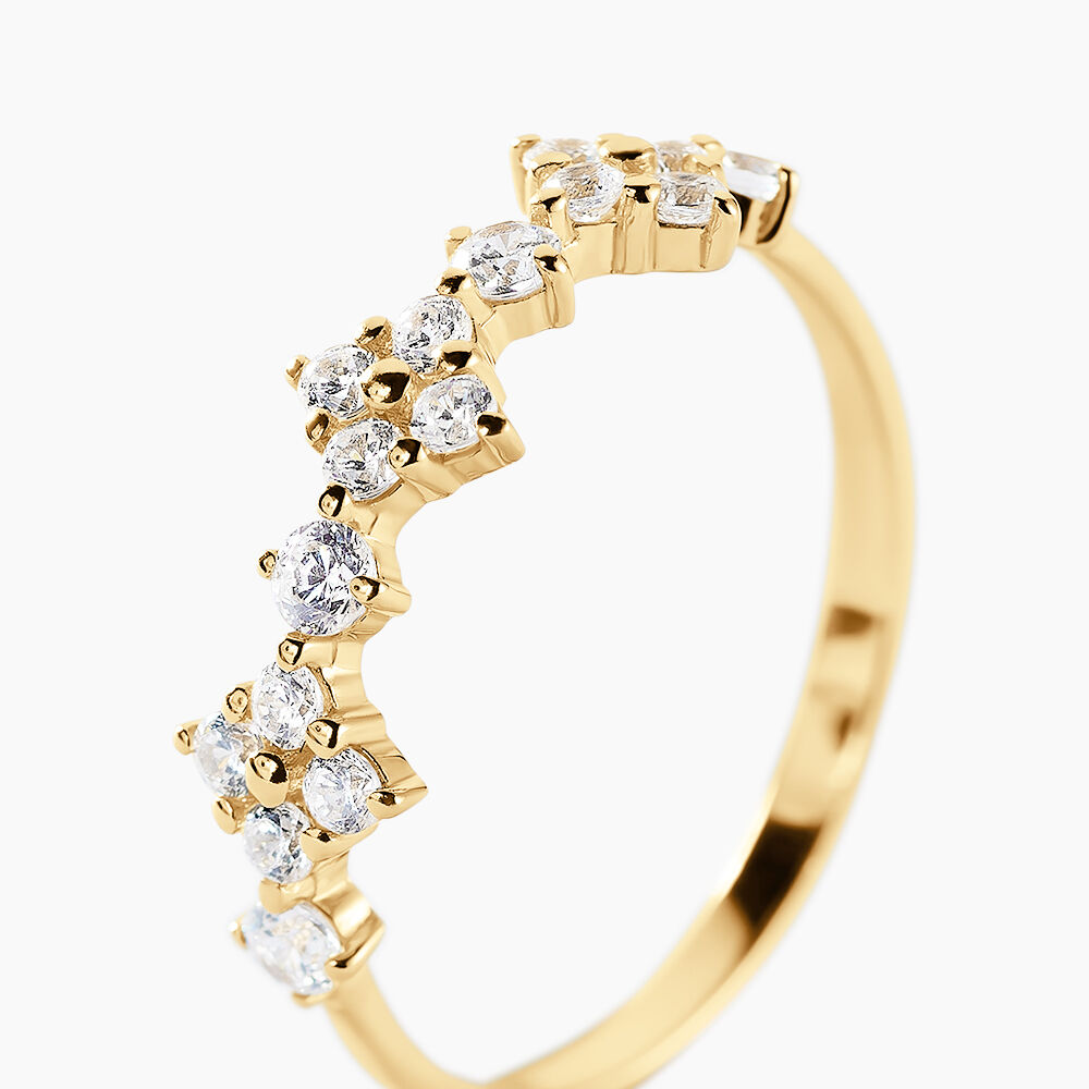 Bague Majestueuse Or Jaune Oxyde De Zirconium - Bagues fiançailles Femme | Marc Orian