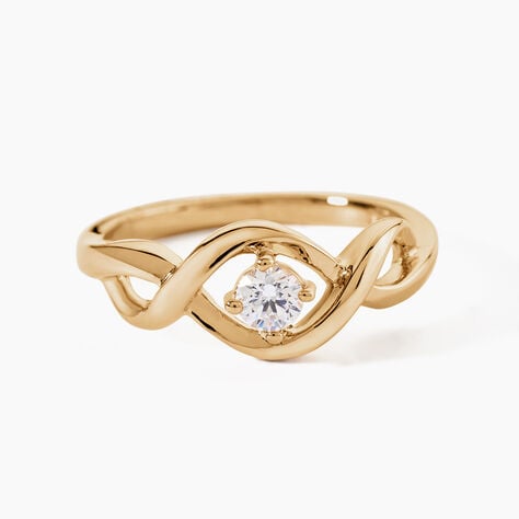 Bague Solitaire Jaume Plaqu&eacute; Or Oxyde De Zirconium - Bijoux fantaisie Femme | Marc Orian