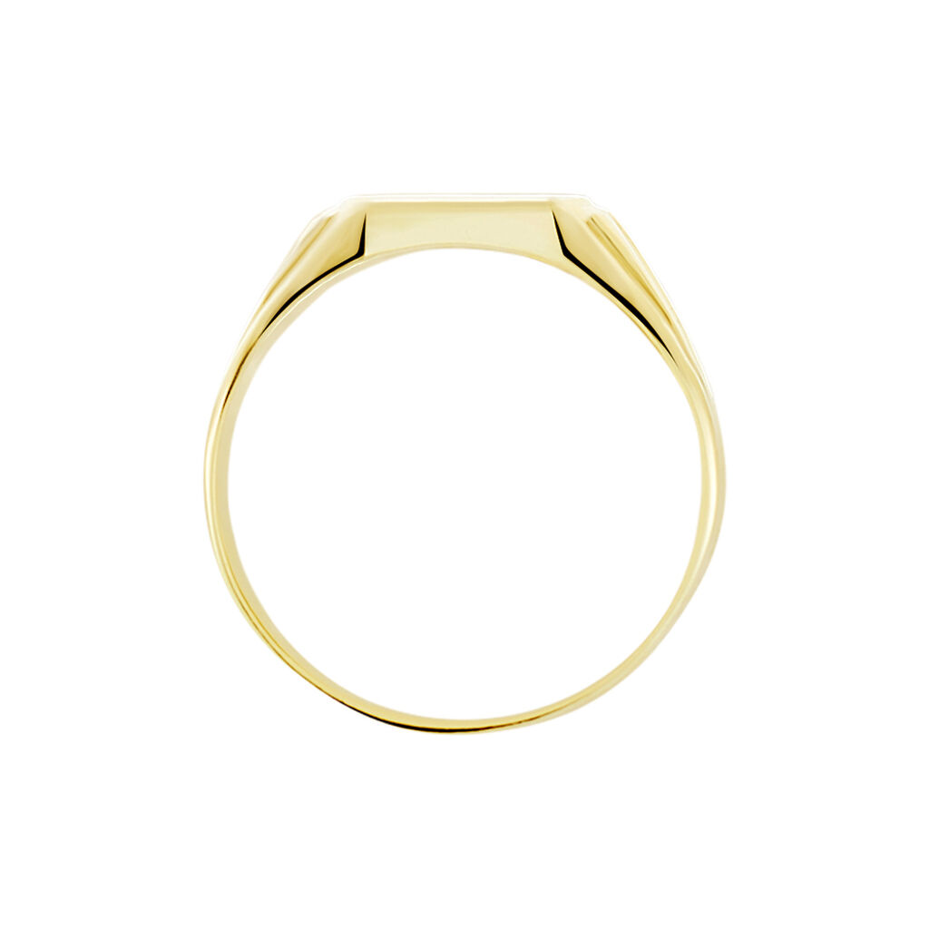 Chevalière Carree Diamantee Or Jaune - Chevalières Famille | Marc Orian