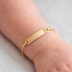 Bracelet Identit&eacute; Estella Maille Cheval Or Jaune - Gourmettes Enfant | Marc Orian
