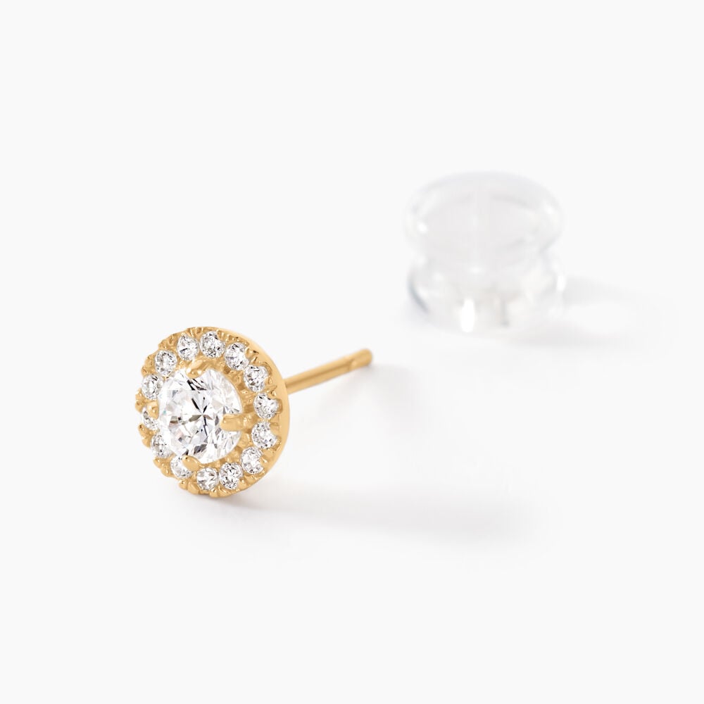 Boucles D'oreilles Puces Edmee Or Jaune Oxyde De Zirconium - Puces Femme | Marc Orian