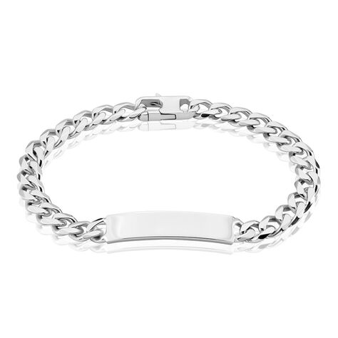 Bracelet Identité Casper Argent Blanc - Gourmettes Homme | Marc Orian