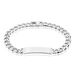Bracelet Identité Casper Argent Blanc - Gourmettes Homme | Marc Orian