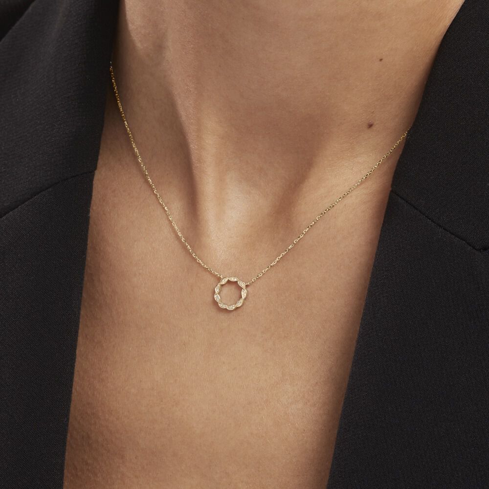 Collier Or Jaune Adino Diamants - Colliers avec pierres Femme | Marc Orian
