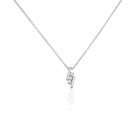 Collier Lousie Argent Blanc Oxyde De Zirconium - Colliers avec pierres Femme | Marc Orian
