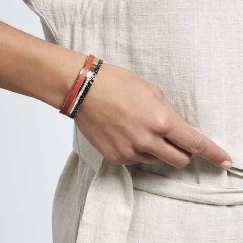 Bracelet Jonc Imagine Victoriano Acier Jaune Strass - Bracelets jonc Femme | Marc Orian