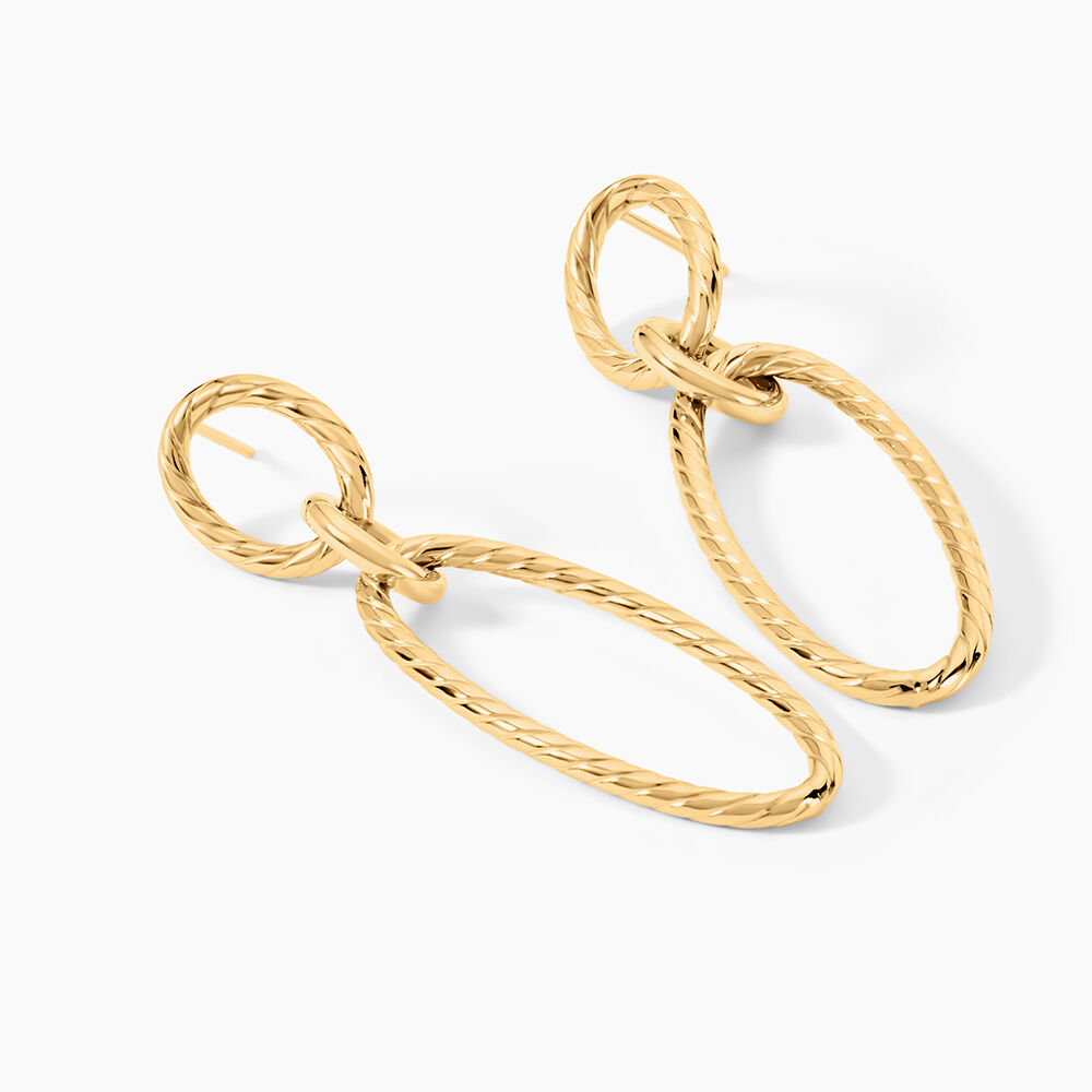 Boucles D'Oreilles Pendantes Franklyn Or Jaune - Pendantes Femme | Marc Orian