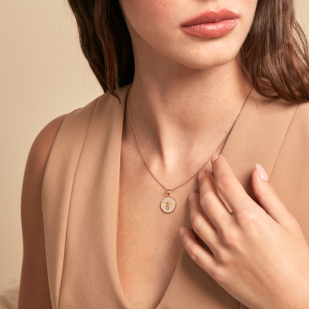 Collier Abelha Plaqué Or Jaune Oxyde De Zirconium - Colliers avec pierres Femme | Marc Orian