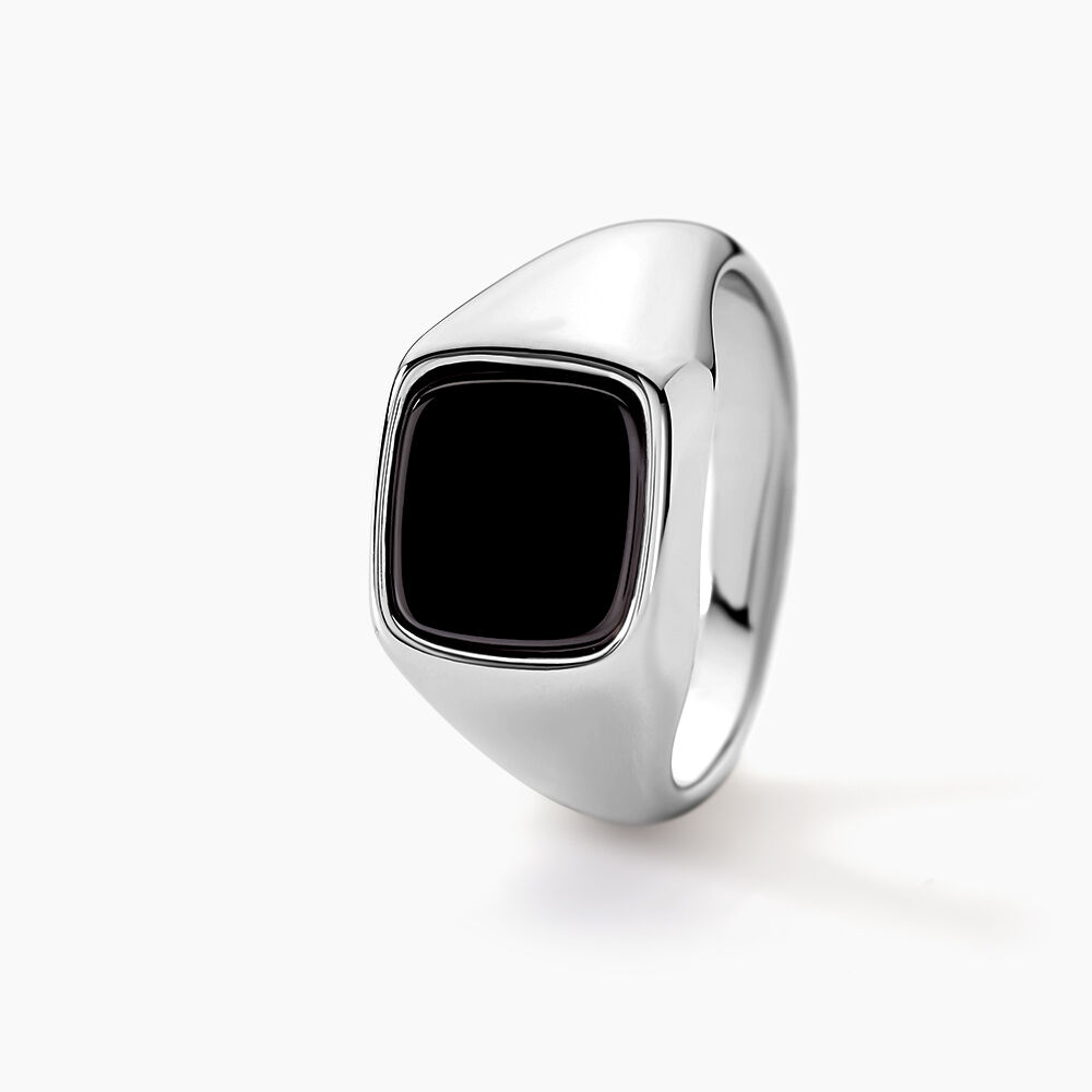 Chevalière Renelia Argent Blanc Blanc Onyx - Chevalières Femme | Marc Orian