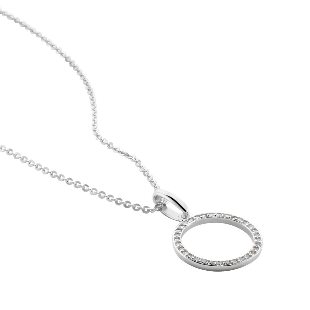 Collier Gr&acirc;ces Argent Blanc Oxyde De Zirconium - Colliers avec pierres Femme | Marc Orian