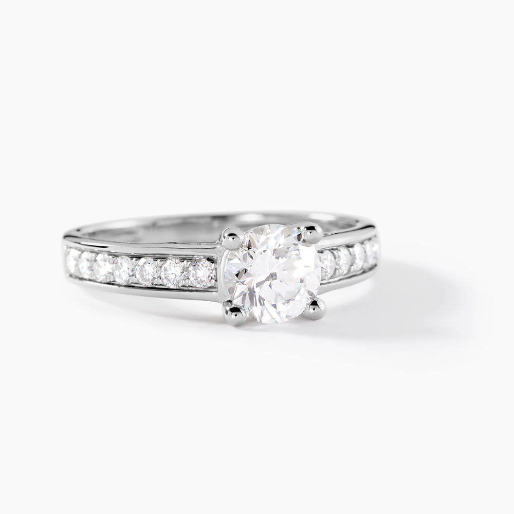 Bague Aramis Ld Platine Blanc Diamant Synth&eacute;tique - Solitaires Femme | Marc Orian