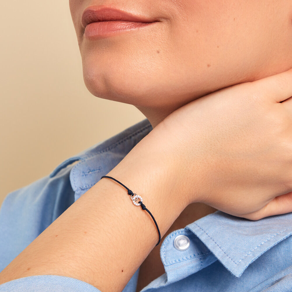 Bracelet Lyllie Argent Blanc Oxyde De Zirconium - Bracelets cordons Femme | Marc Orian