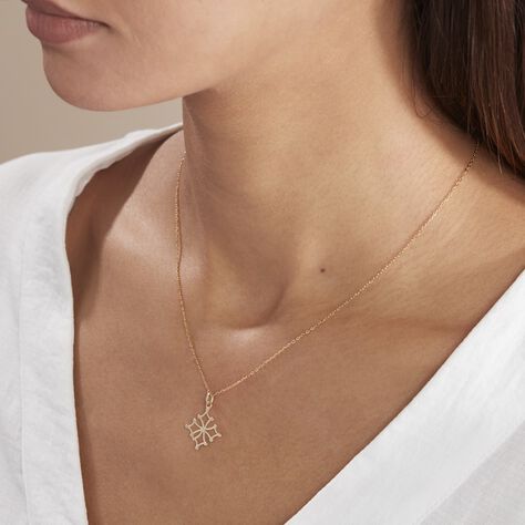 Pendentif Dajo Croix Occitane Or Jaune - Pendentifs Famille | Marc Orian