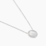 Collier Nawala Argent Blanc Oxyde De Zirconium Et Nacre - Colliers avec pierres Femme | Marc Orian
