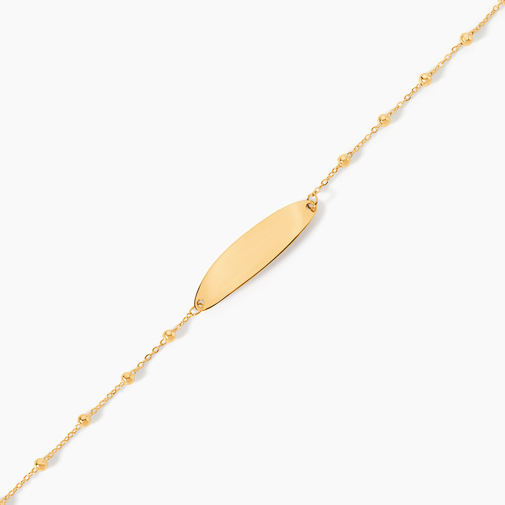 Bracelet Identit&eacute; Evelina Maille Boule Or Jaune - Gourmettes Enfant | Marc Orian