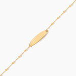 Bracelet Identit&eacute; Evelina Maille Boule Or Jaune - Gourmettes Enfant | Marc Orian