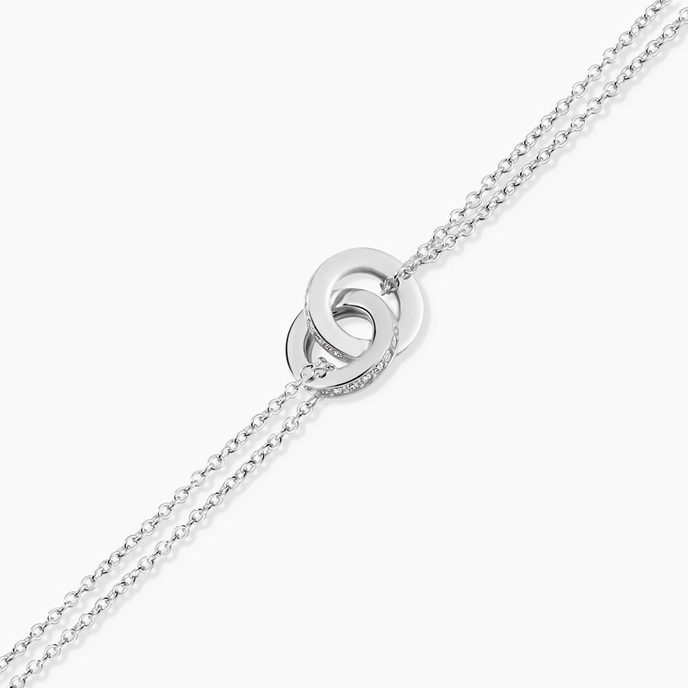 Bracelet Chriselda Argent Blanc Oxyde De Zirconium - Bracelets Anneaux Entrelaces Femme | Marc Orian