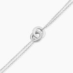 Bracelet Chriselda Argent Blanc Oxyde De Zirconium - Bracelets Anneaux Entrelaces Femme | Marc Orian