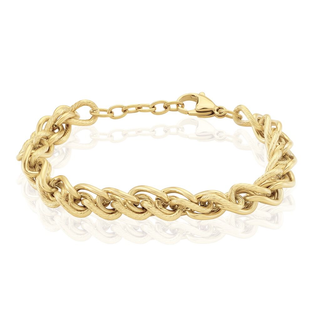 Bracelet Acier Doré Llora - Bracelets mailles Femme | Marc Orian