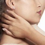 Boucles D'oreilles Puces Anaissa Argent Blanc Oxyde De Zirconium - Puces Femme | Marc Orian