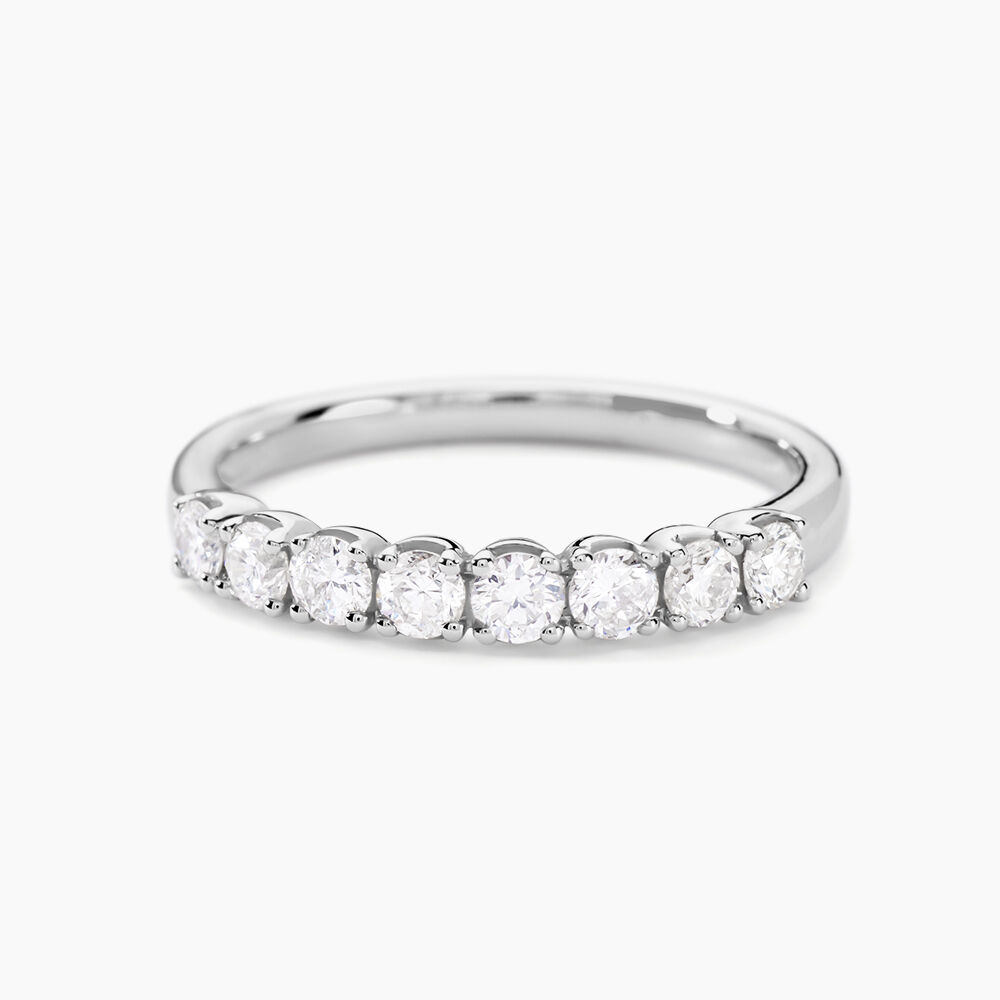 Alliance Hera Or Blanc Diamant - Alliances avec pierres Femme | Marc Orian