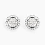 Boucles D'oreilles Puces Soleil D'hiver Or Blanc Diamant - Puces Femme | Marc Orian