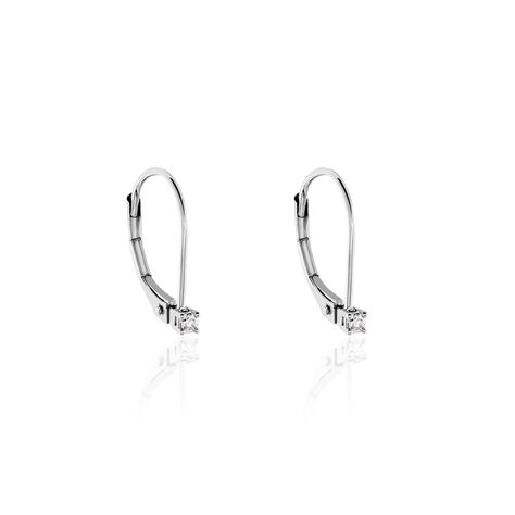 Boucles D'oreilles Pendantes Victoria Or Blanc Diamant - Boucles d'oreilles pierres précieuses Famille | Marc Orian