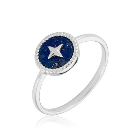 Bague Izarra Argent Blanc Lapis Lazuli - Bagues de promesse Femme | Marc Orian
