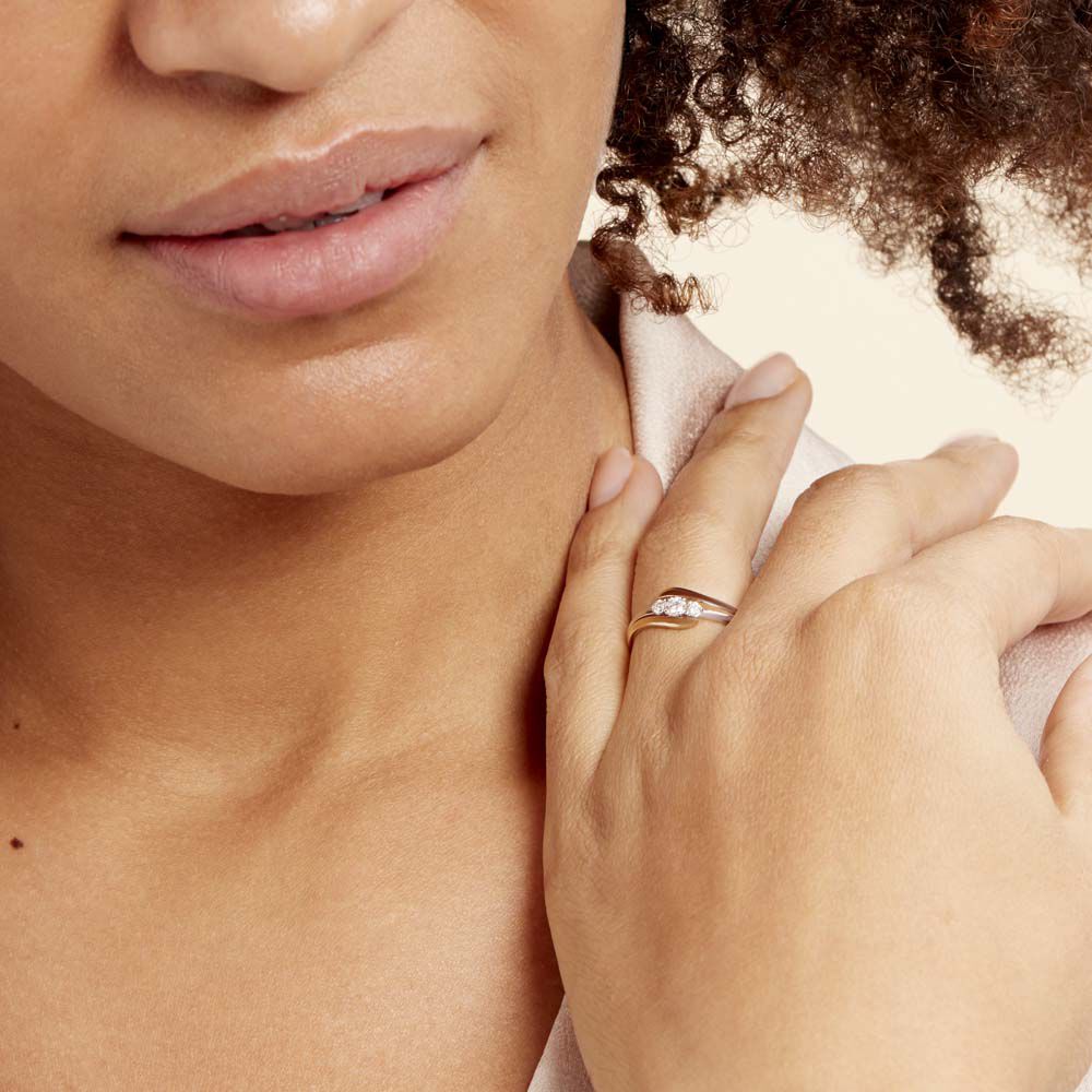 Bague Mayline Or Bicolore Diamant - Parures de mariage Femme | Marc Orian