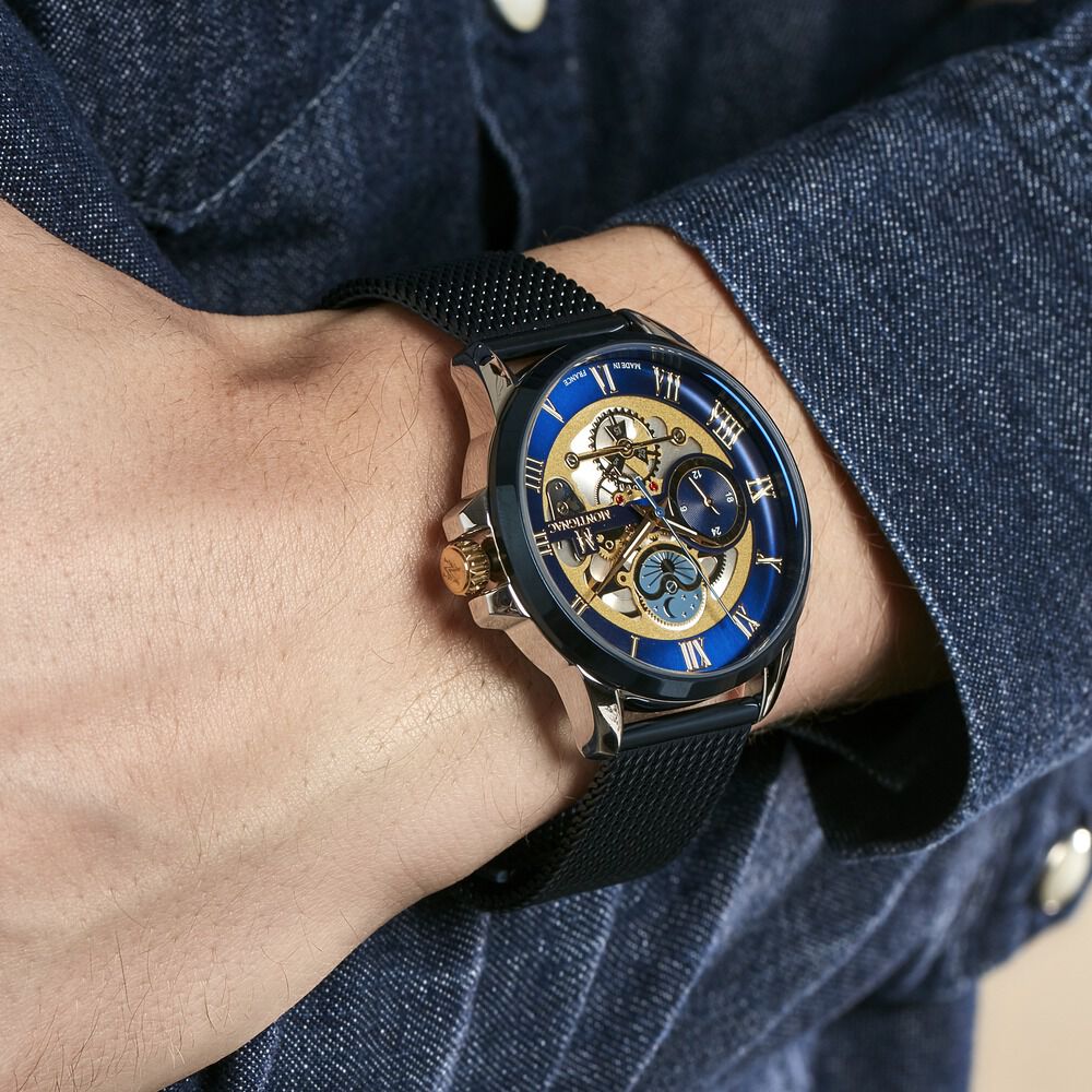 Montre Montignac Round Bleu - Montres étanches Homme | Marc Orian