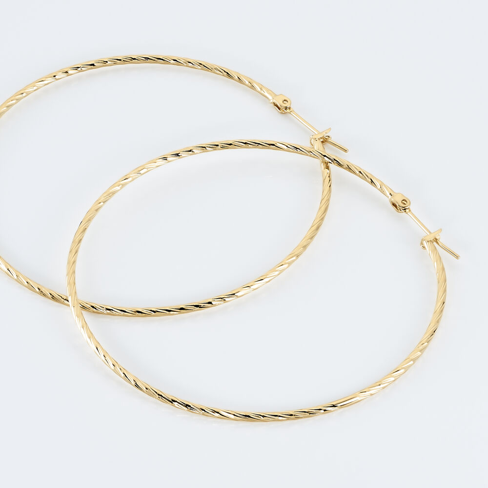 Cr&eacute;oles Anusha Plaqu&eacute; Or Jaune - Grosses cr&eacute;oles Femme | Marc Orian