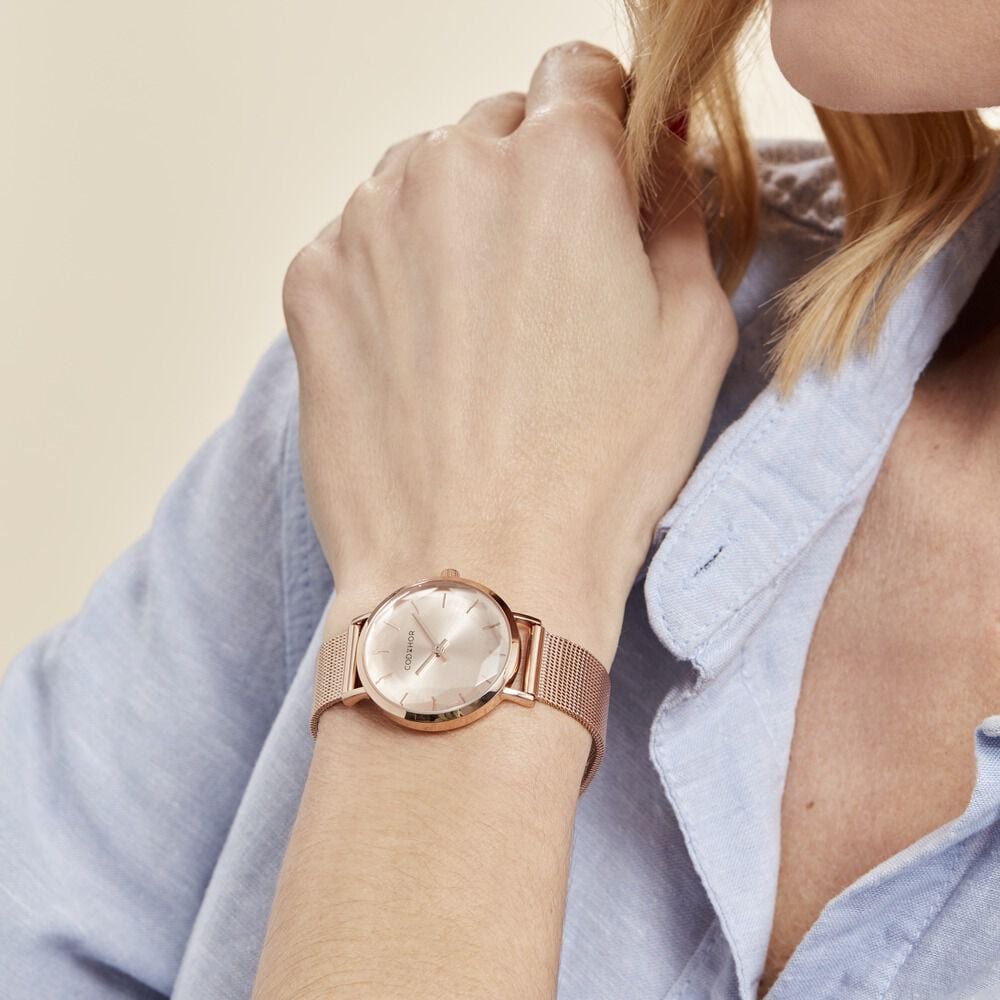 Montre Codhor Elsa Doré Rose - Montres classiques Femme | Marc Orian
