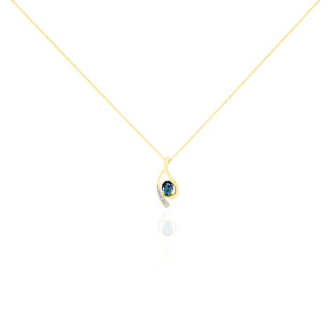 Collier Or Jaune Sagesse Topaze Oxydes De Zirconium - Colliers avec pierres Femme | Marc Orian