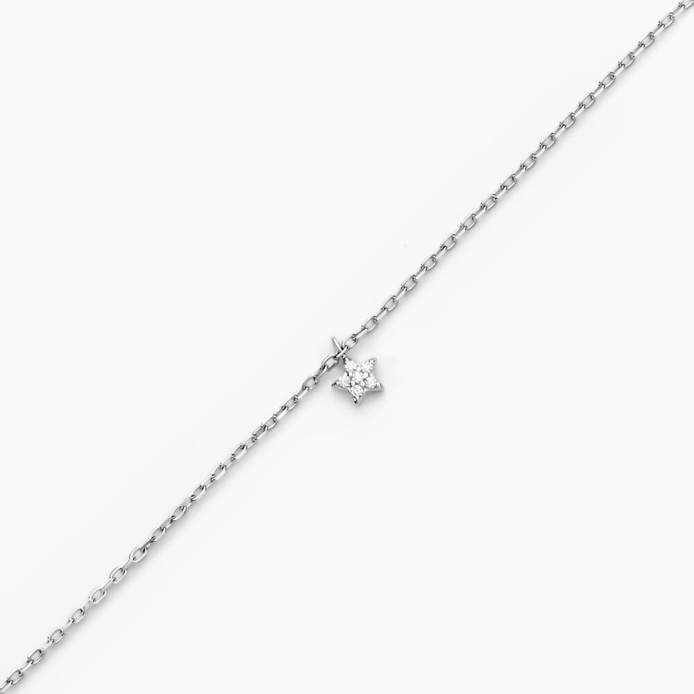 Bracelet Saya Argent Blanc Oxyde De Zirconium - Bracelets chaînes Femme | Marc Orian