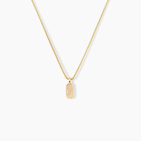 Collier Dannie Acier Jaune Nacre - Colliers avec pierres Femme | Marc Orian