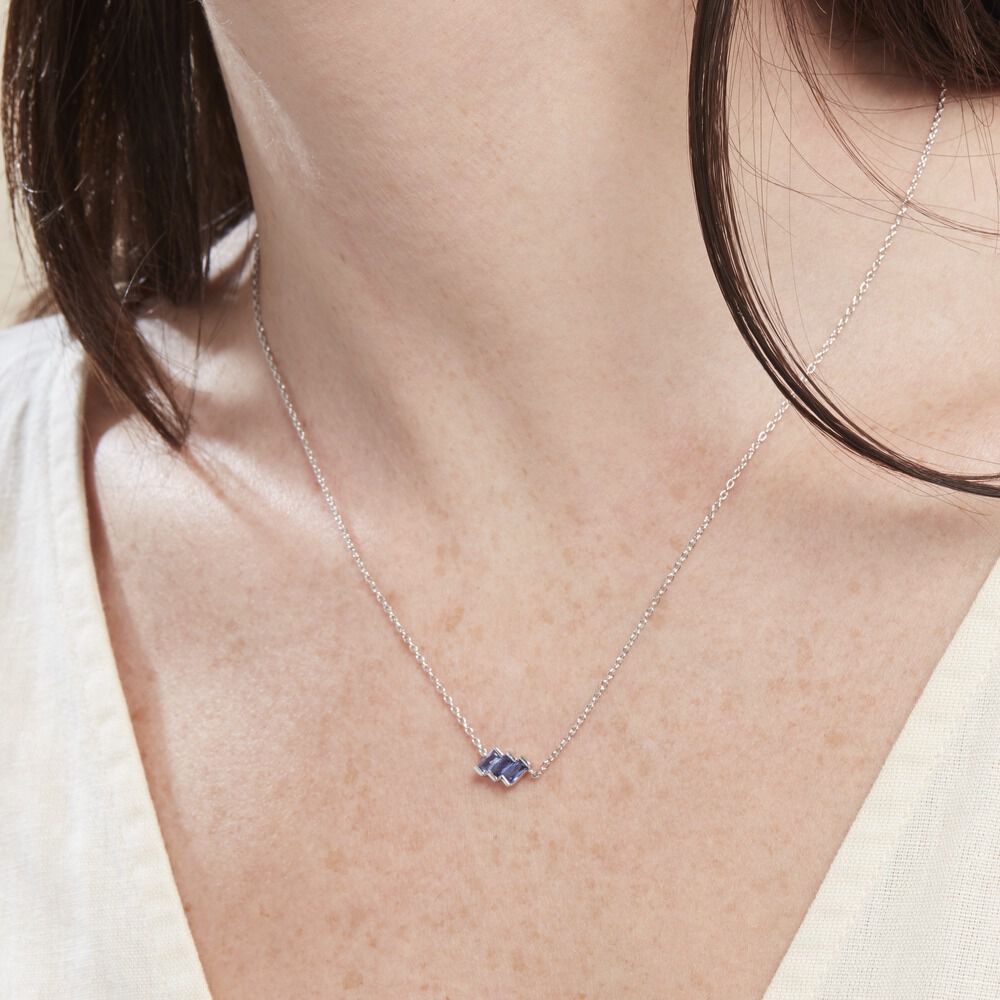 Collier Andy Argent Blanc Oxyde De Zirconium - Colliers avec pierres Femme | Marc Orian