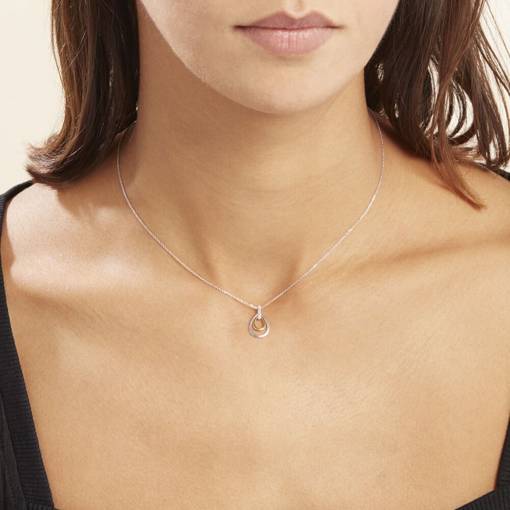 Collier Mariabella Or Bicolore Diamant Blanc - Colliers avec pierres Femme | Marc Orian
