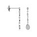 Boucles D'oreilles Pendantes Unice Or Blanc Diamant - Pendantes Femme | Marc Orian