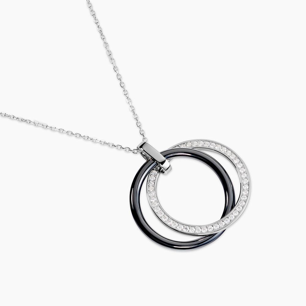 Collier Tania Argent Blanc C&eacute;ramique Et Oxyde De Zirconium - Colliers avec pierres Femme | Marc Orian