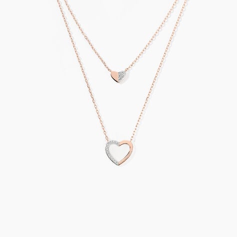 Collier Emilia Or Rose Diamant - Colliers multirangs Femme | Marc Orian