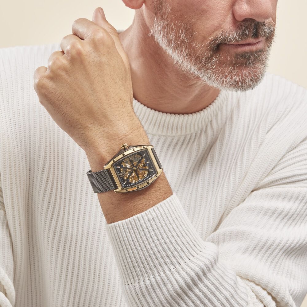 Montre Montignac Tonneau Automatique Noir - Montres automatiques Homme | Marc Orian