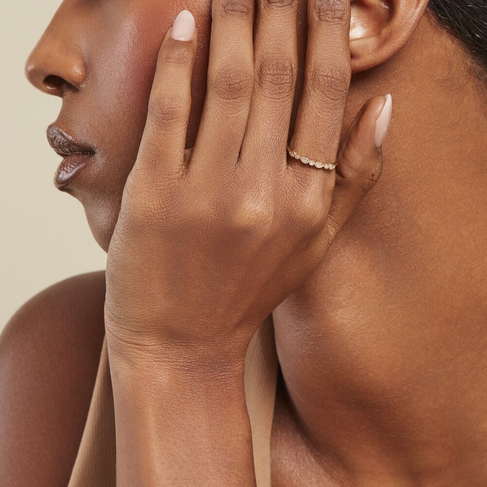 Alliance Robina Or Jaune Diamant - Alliances avec pierres Femme | Marc Orian