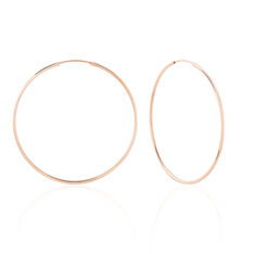 Créoles Argent Rose Olympia - Boucles d'oreilles Créoles Femme | Marc Orian