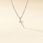 Pendentif Ionia Lettre Or Blanc - Pendentifs Famille | Marc Orian